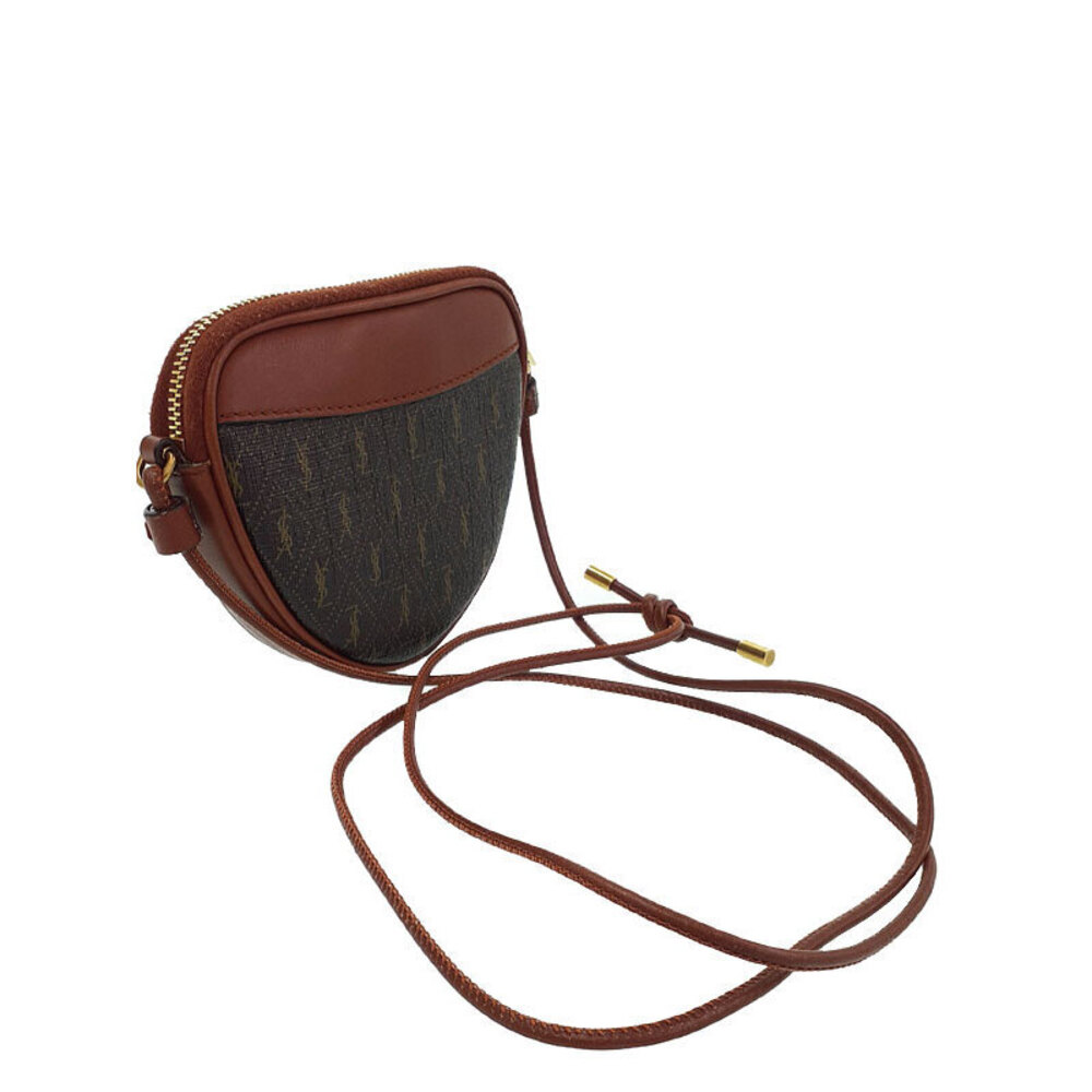 Saint Laurent Chocolate Coeur Crossbody Le BROWN Monogramme Bag